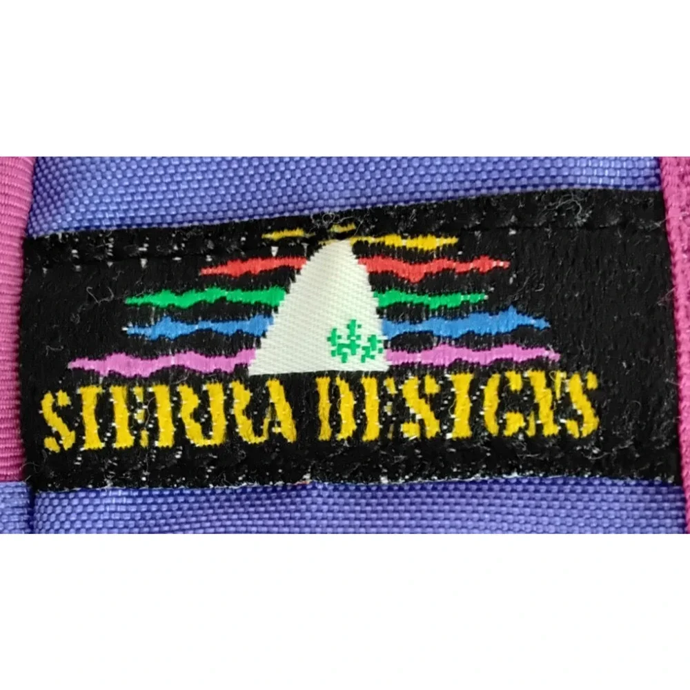 Sierra Designs Vintage Duffle Bag Color Block Purple W/ Matching Pouch #Z5794